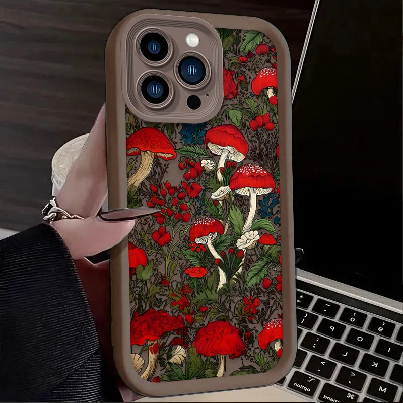 Mushroom Aesthetic Printing Phone Case For iPhone