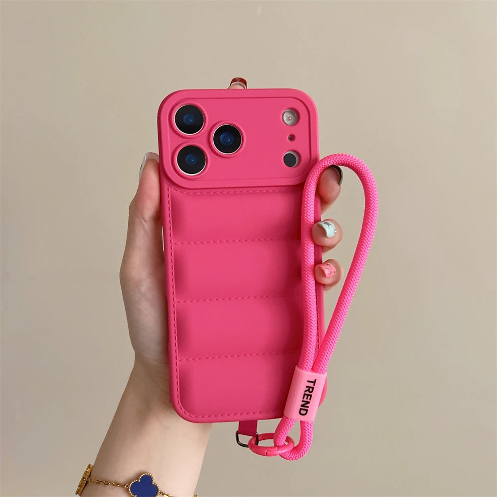 Soft Down Jacket Silicone Case For iPhone
