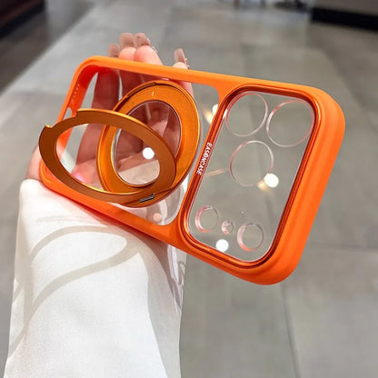 Magsafe Rotating Bracket Transparent Acrylic Case For iPhone