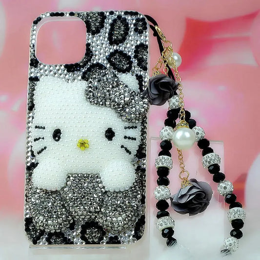 Cute Rhinestone iPhone Phone Case Sanrio Hello Kitty For iPhone