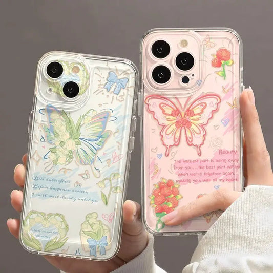 Summer Butterfly Bellflower Phone Case