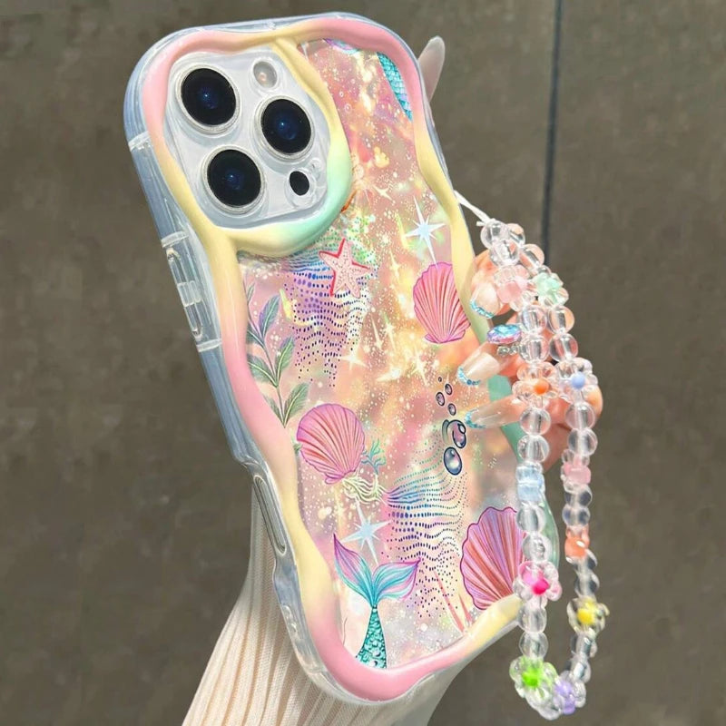 Colored Gradation Scallops Pattern Phone Case For iPhone