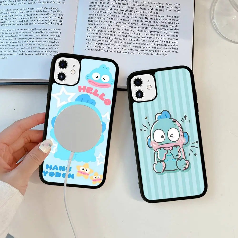Cute Cartoon Hangyodon Phone Case Magnetic Case For iPhone