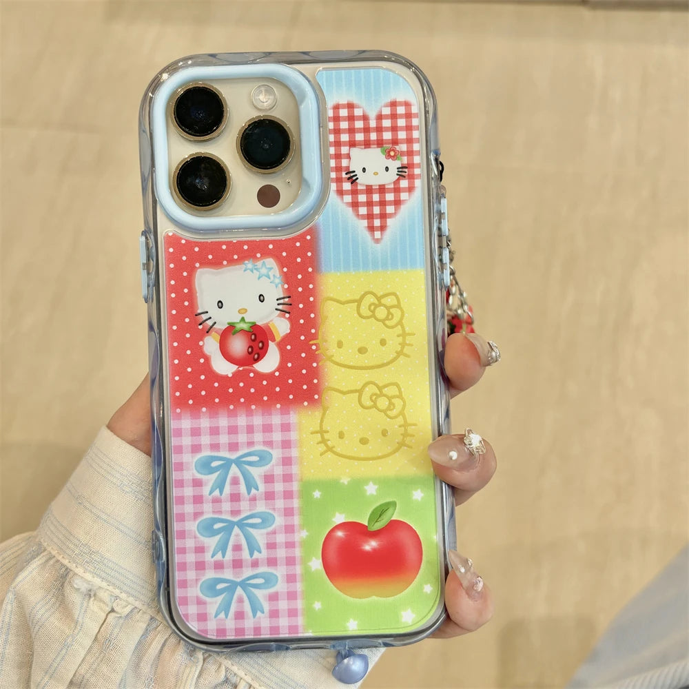 Colorful Hello Kitty Love Heart Phone Case