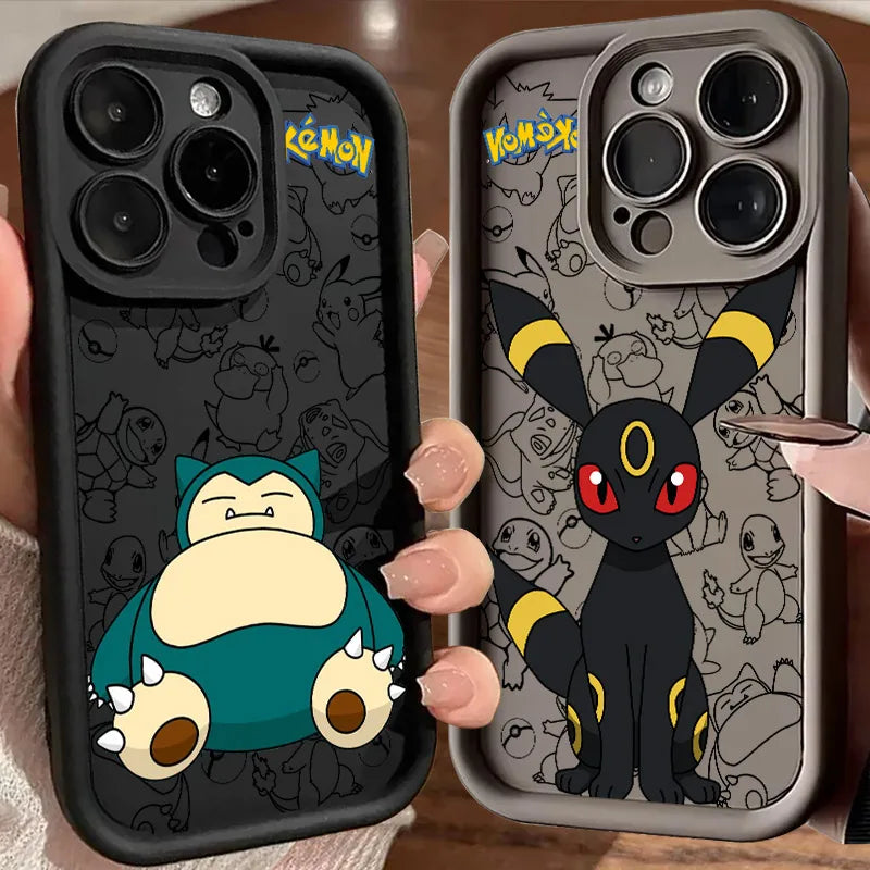 Snorlax Umbreon Pokemons Anime Soft Silicone Case For iPhone
