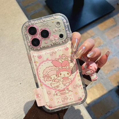 Leather Little Sheep Melody Phone Case With Bracelet Phone Case For iPhone