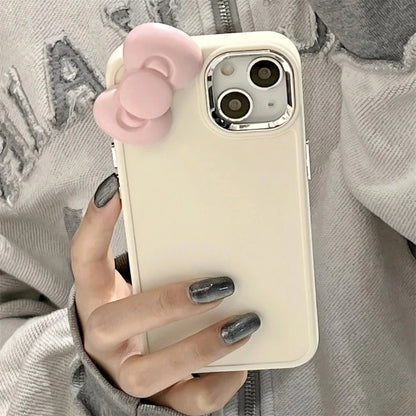 Cute 3D Pink Bowknot Phone Case For iPhone