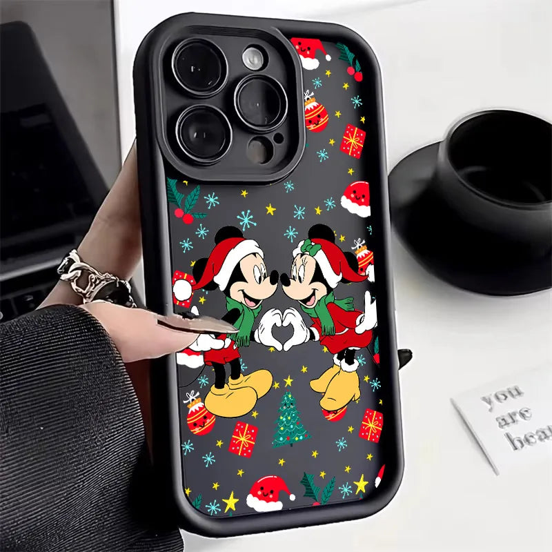 Mickey Minnie Christmas Soft Silicone Case For iPhone