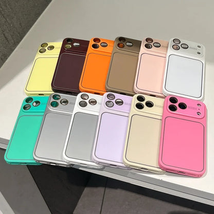 Fashion Candy Color Large Window Matte Case  For iPhone