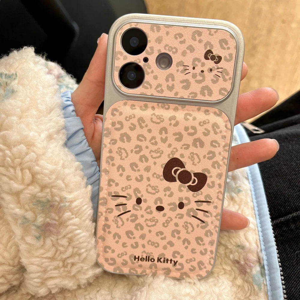 Luxury Cute Pink Leopard Print Kitty Hot Sale Phone Case For iPhone