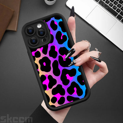 Colorful Leopard Pattern Silicone Soft Phone Case For iPhone