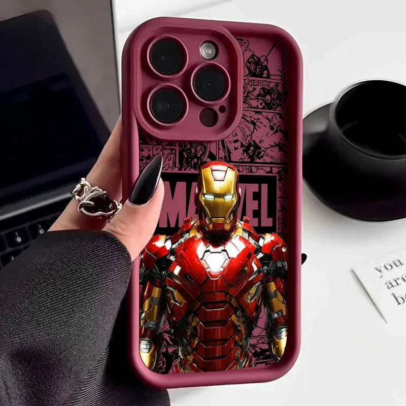 Marvel Ironman Spiderman Phone Case For iPhone
