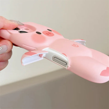 Kawaii 3D Cartoon Pink Pig Phone Case