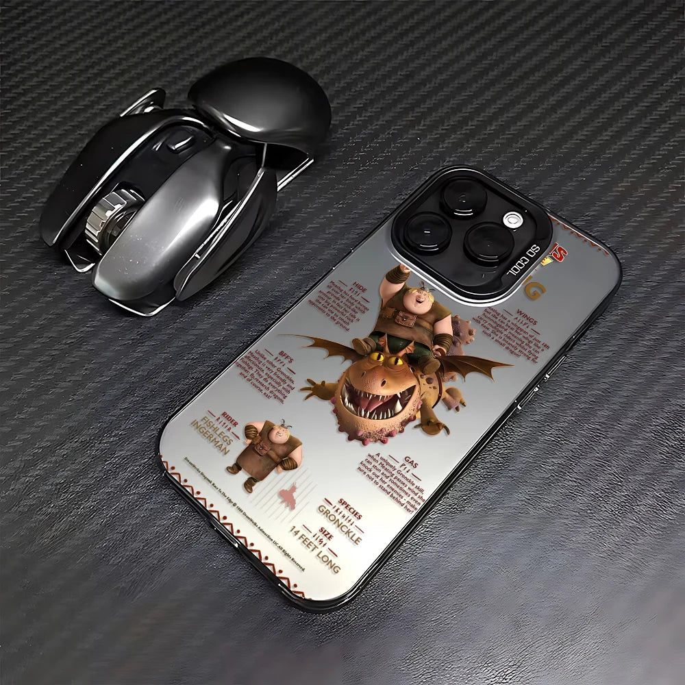 Lovely Couple Toothless Fury Dragon Phone Case For iPhone