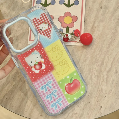 Colorful Hello Kitty Love Heart Phone Case