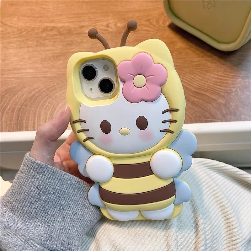 Hello Kitty Kawaii 3D Beer Cute Phone Case For iPhone