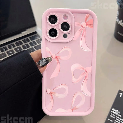 Pink Bow Mom's Letter Pattern Design Phone Case For iPhone