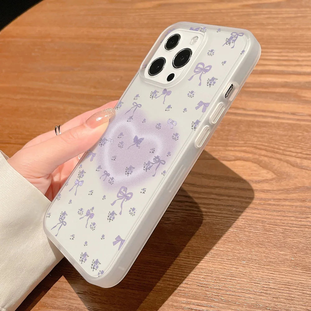 Purple Flower Phone Case For iPhone