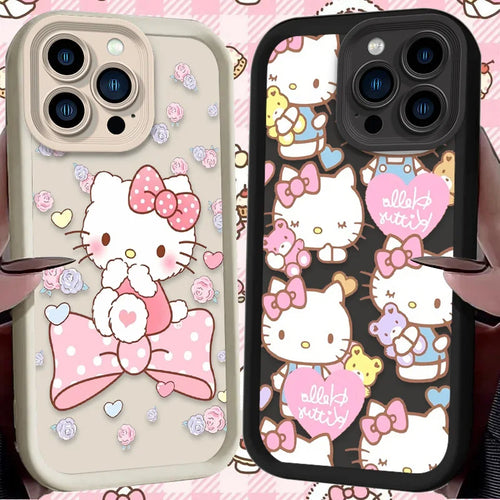 Cartoon Pink Hello Kitty Phone Case For iPhone