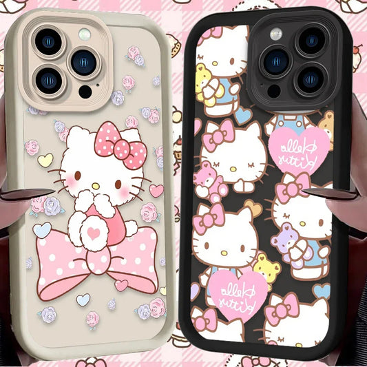 Cartoon Pink Hello Kitty Phone Case For iPhone