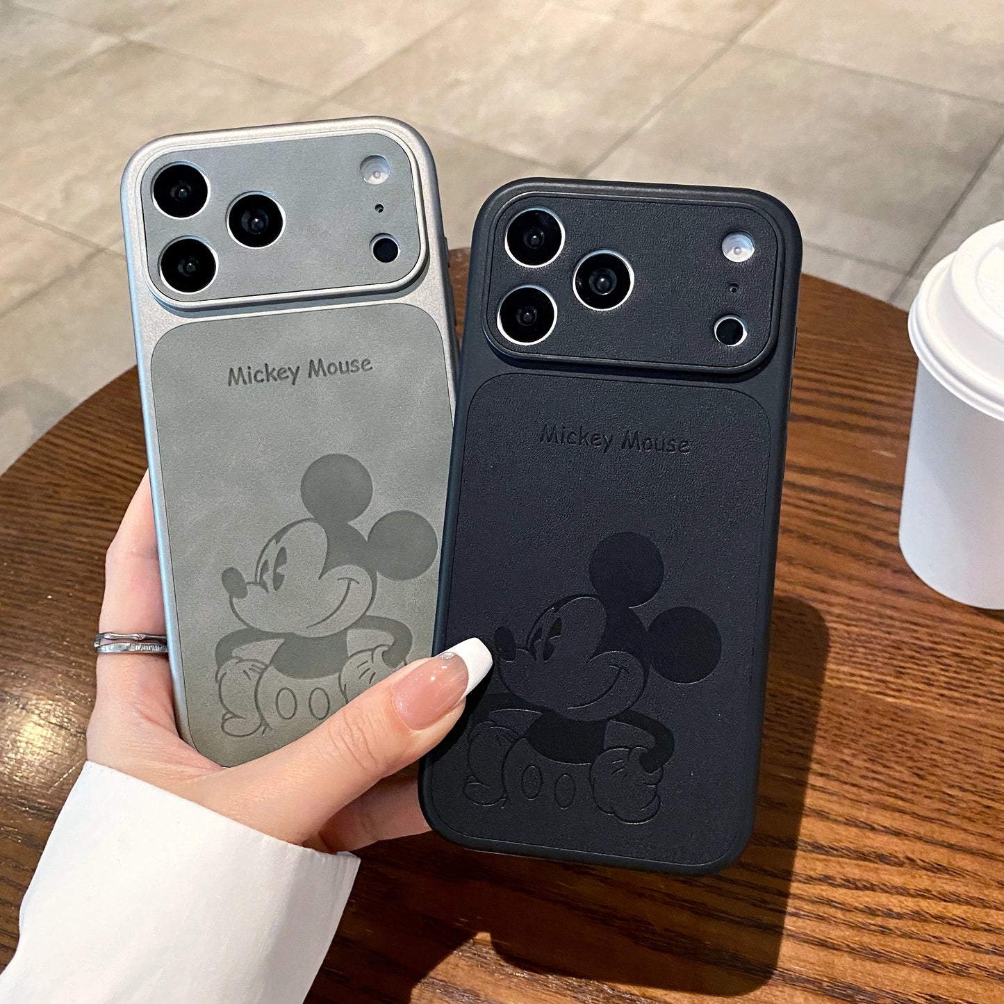 Cartoon Mickey Leather Phone Case For iPhone