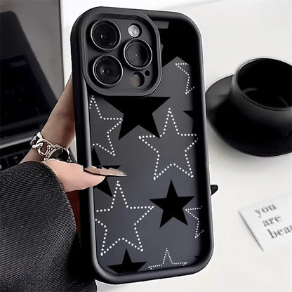 Cute Y2K Star Silicone Phone Case For iPhone