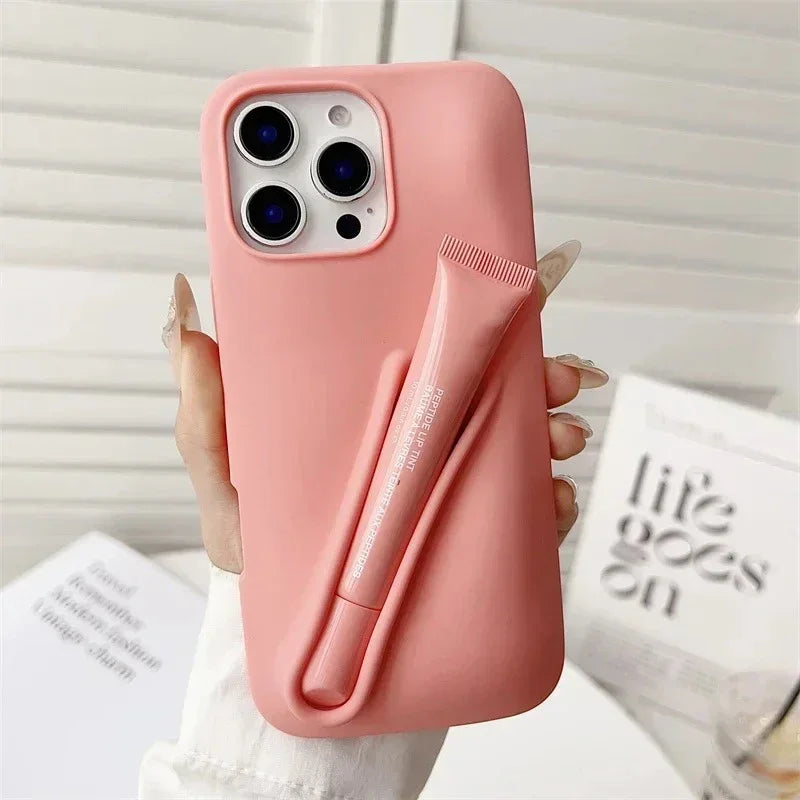Hot Lemontini Portable  Lip Gloss Phone Silicone Case For iPhone