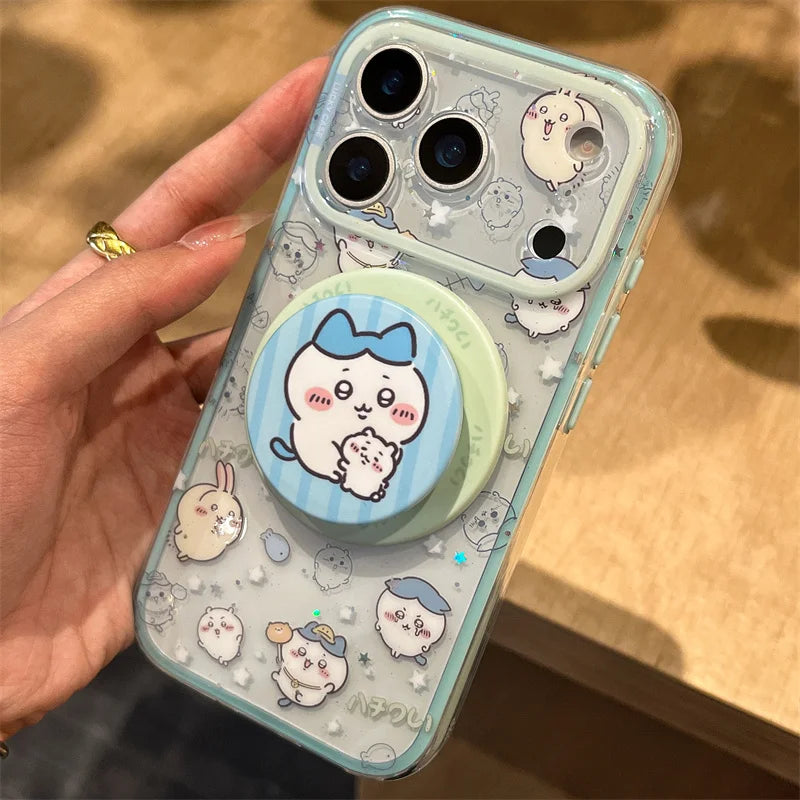 Fashion Cute Cartoon Rabbit Magnetic Phone Case For iPhone