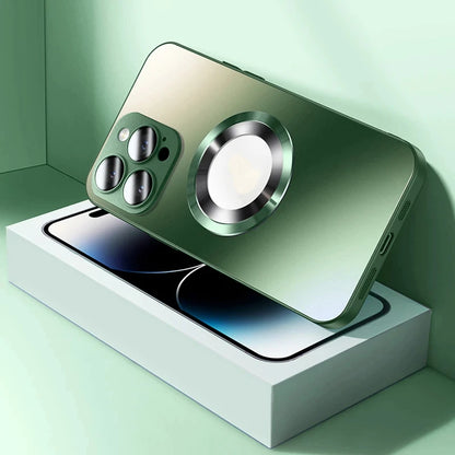 Tempered Glass Matte Magnetic For Magsafe Wireless Charging Case For iPhone