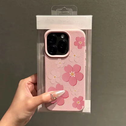 Korean Floral Flowers Phone Case For IPhone