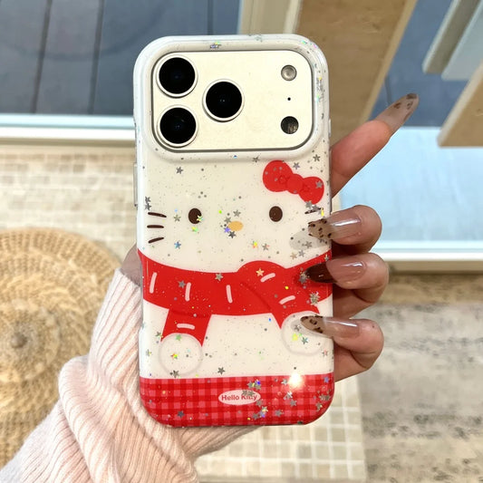 Big Face Star Kitty Red Shockproof Anti Drop Phone Case