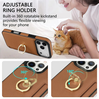 Leather Wallet Card Solt Phone Case For iPhone