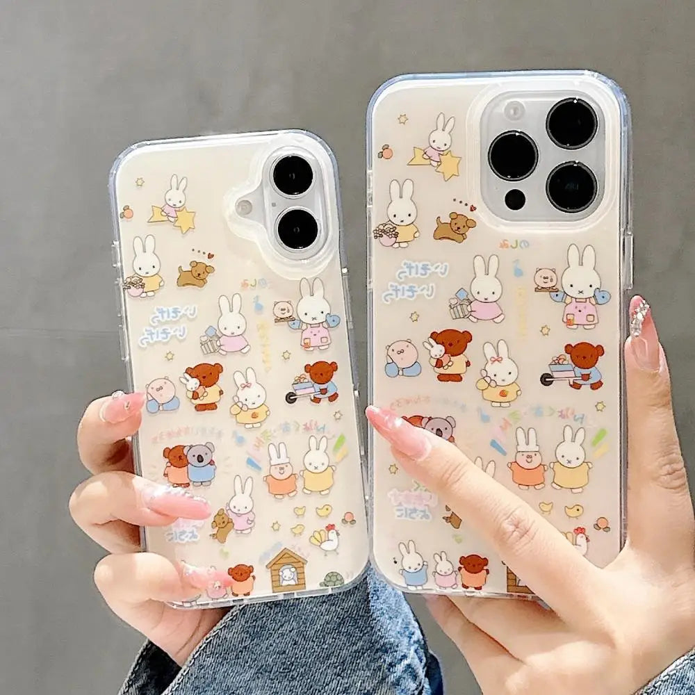 Miffy Kawaii Cartoon Transparent Phone Case