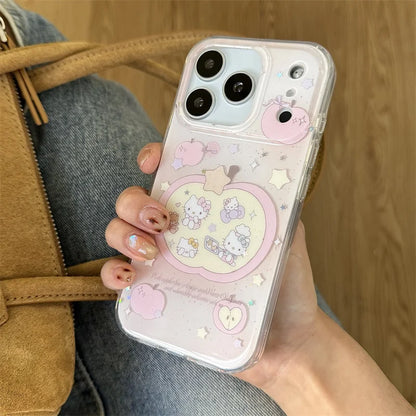 Korean Cute Pink Hellokitty Phone Case For iPhone