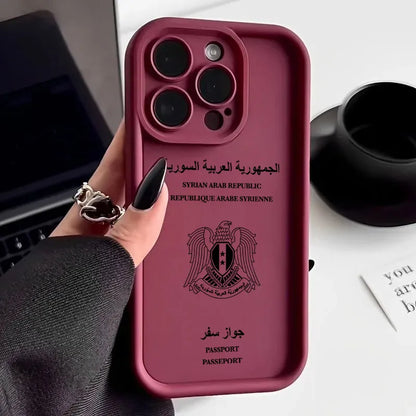 Syrian Revolution Flag Passport Soft Silicone Case For iPhone