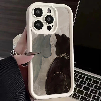 Oil Painting Two Cats Pattern Phone Case