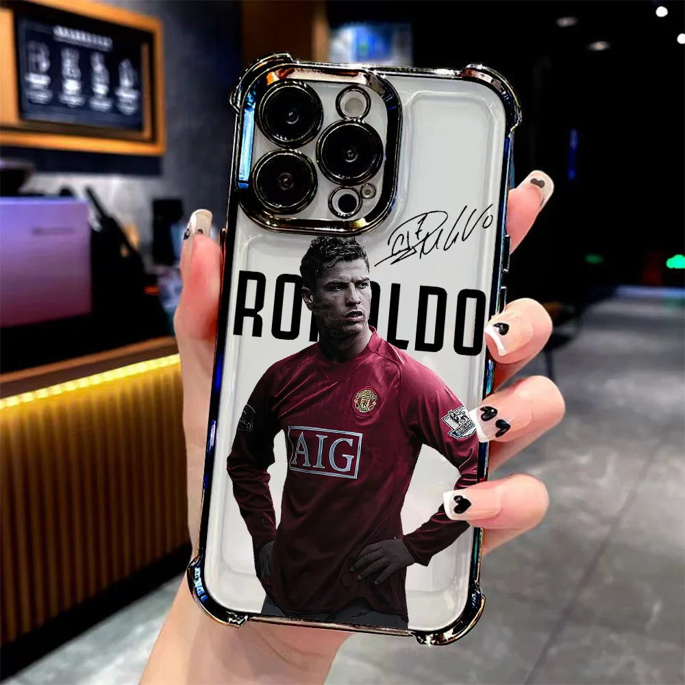 Famous Football Players CR7 Plating Phone Case For iPhone