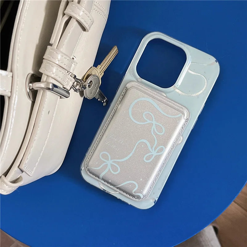 Silver Bow Magnetic Phone Case