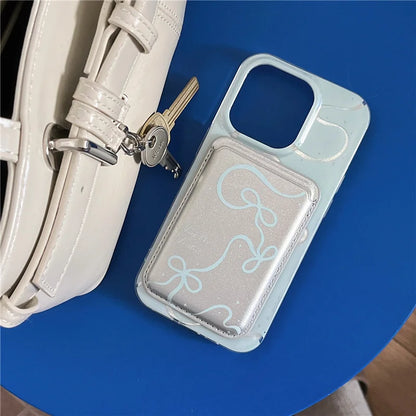 Silver Bow Magnetic Phone Case