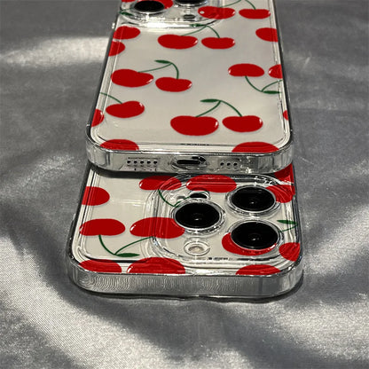 Cherry Silicone Phone Case For iPhone