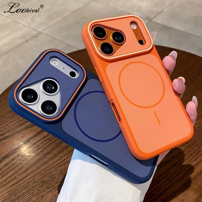 Matte For Magsafe Double Color Contrast Case  For iPhone