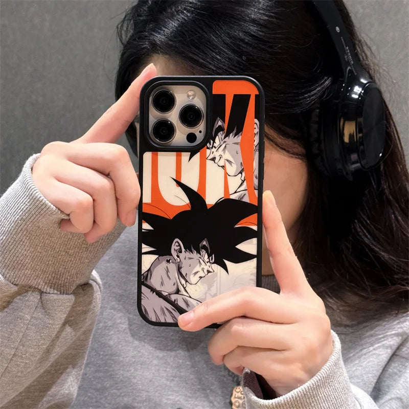 Luxury Dragon Ball Vegeta Goku Shockproof Case For iPhone