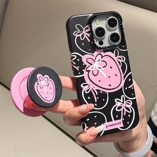 Line Strawberry Magnetic Phone Case