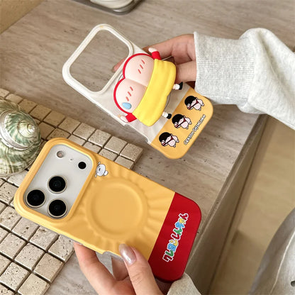 Funny Cute Cartoon Magnetic Phone Case For iPhone