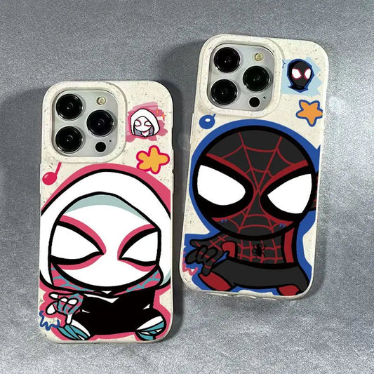 Marvel Spider Man Couple Cartoon Cute Phone Cases For iPhone