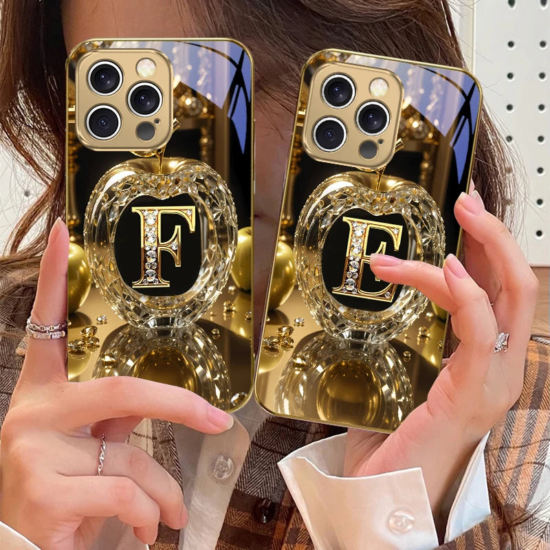 High End Golden Letter 'F'  For iPhone