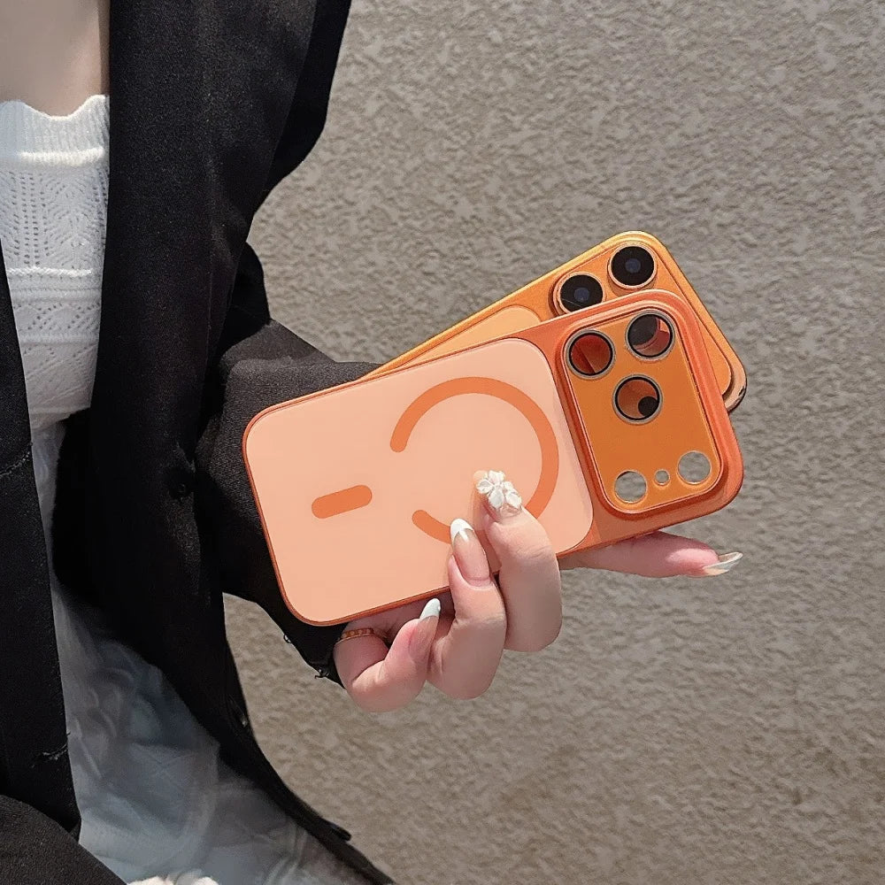 For Magsafe Double Color Contrast Matte Case  For iPhone