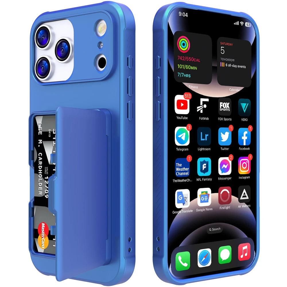 Flip Card Bag Mirror Case For iPhone