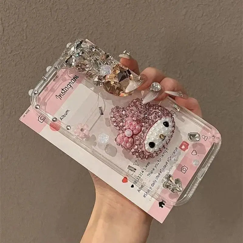 Cute Kawaii My Melody Full Drill Mobile Phone Case