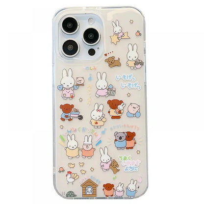 Miffy Kawaii Cartoon Transparent Phone Case